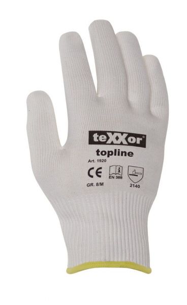 Feinstrickhandschuhe, TeXXor Modell Topline, BAUMWOLLE/NYLON